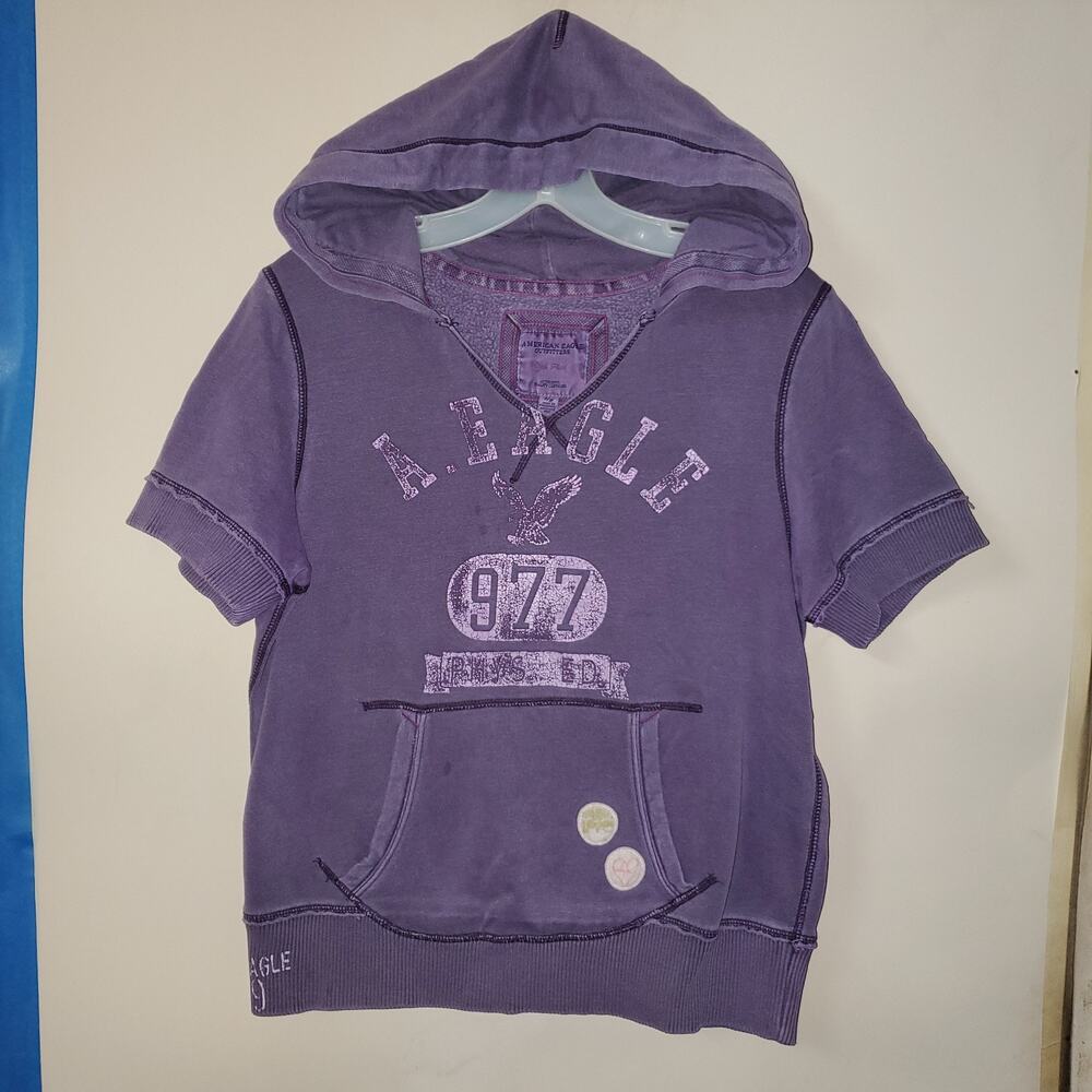 2000s/2010s American Eagle Purple Hoodie Top women's size L large
